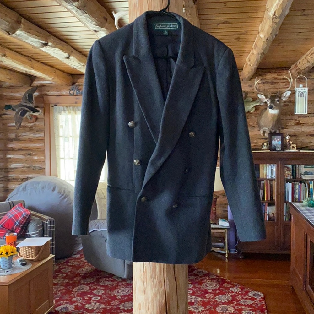 Wool double breasted blazer